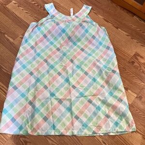 White Stag Pastel Plaid Sleeveless Nightgown / House Dress Size 2X (18W~20W)